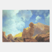 Maxfield Parrish Morning 1922 Cloud Blue Fine Art ラッピングペーパーシート (正面)