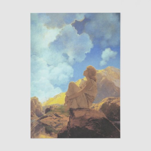 Maxfield Parrish Morning 1922 Cloud Blue Fine Art 薄葉紙 (正面)