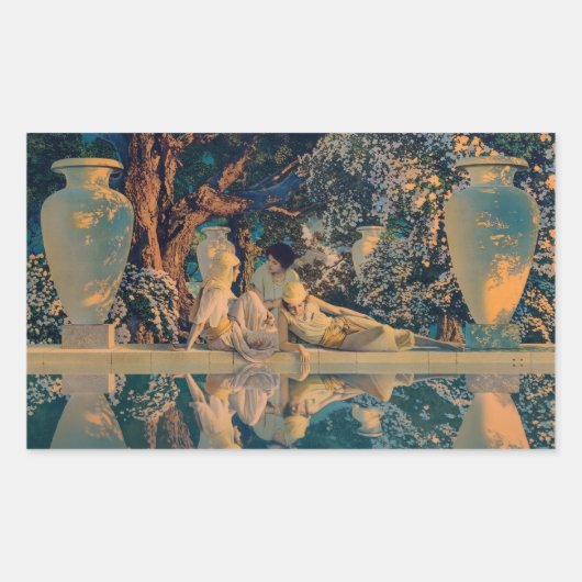 Maxfield Parrish The Garden of Allah 1918 Fine Art 長方形シール (正面)