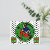 Maxfield Parrish-yのクリスマスの小妖精や小人 シーズンポストカード (スタンド正面)