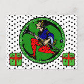 Maxfield Parrish-yのクリスマスの小妖精や小人 シーズンポストカード (正面)