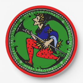 Maxfield Parrish-yクリスマス小妖精や小人（Cookieトレイ） ペーパープレート