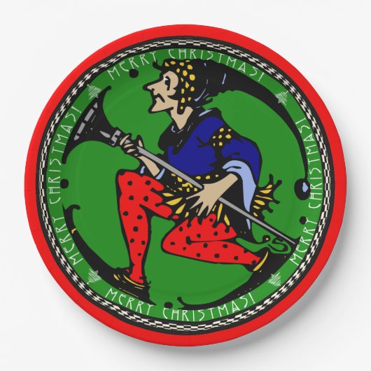 Maxfield Parrish-yクリスマス小妖精や小人（Cookieトレイ） ペーパープレート (正面)