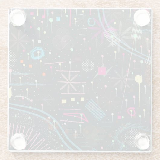 Maximalist Abstract Expression  ガラスコースター (裏面)