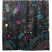 Maximalist Abstract Expression  シャワーカーテン (正面)