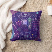 Maximalist Abstract on Purple クッション (ブランケット)