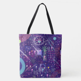 Maximalist Abstract on Purple トートバッグ