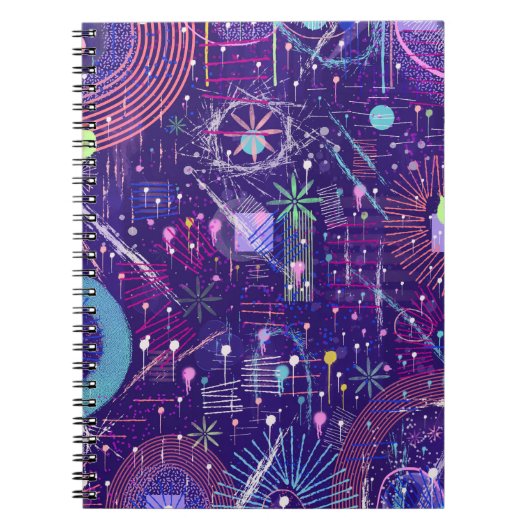 Maximalist Abstract on Purple ノートブック (正面)