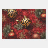 Maximalist Animal Print Christmas  ラッピングペーパーシート (正面2)