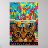 Maximalist Bathroom Wall Art, American Shorthair ポスター (正面)