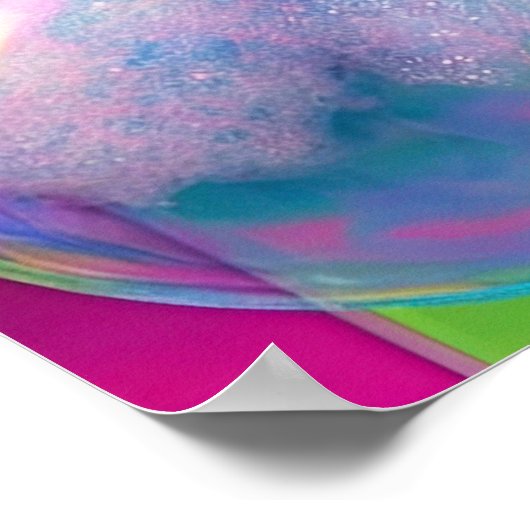 Maximalist Bathroom Wall Art, Orange Tabby Cat ポスター (角)