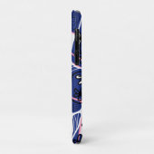 Maximalist Floral Neuro Art - Blue Pink White  Case-Mate iPhoneケース (裏面/左)