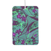 Maximalist Floral Neuro Art - Teal Purple Black カーエアーフレッシュナー (正面)