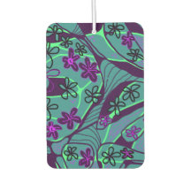 Maximalist Floral Neuro Art - Teal Purple Black