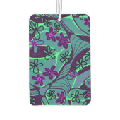 Maximalist Floral Neuro Art - Teal Purple Black カーエアーフレッシュナー (裏面)