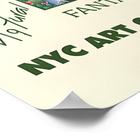 Maximalist Garden Tea Party Art Print ポスター (角)