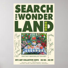 Maximalist Garden Tea Party Art Print ポスター