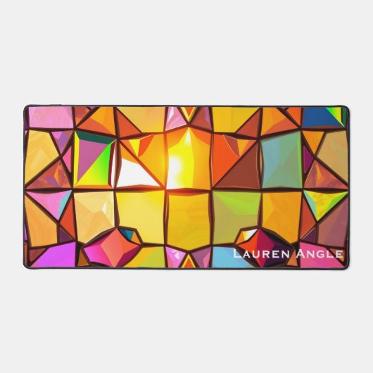 Maximalist Mosaic Mirror Aesthetic Office デスクマット (正面)