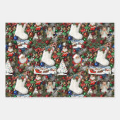 Maximalist Retro Christmas Collage ラッピングペーパーシート (正面3)