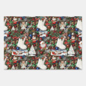 Maximalist Retro Christmas Collage ラッピングペーパーシート (正面2)