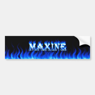 Maxineの青い火および炎のバンパーステッカーは設計します バンパーステッカー