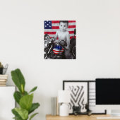 maxonbikewithflag ポスター (ホームオフィス)
