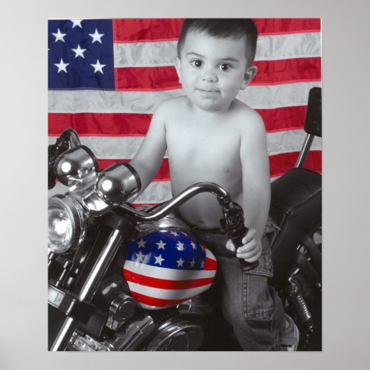 maxonbikewithflag ポスター (正面)