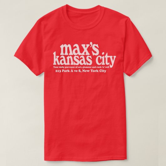 Maxs Kansas City NYC  Tシャツ (デザイン正面)