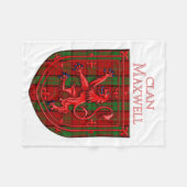 Maxwell Tartan Scottish Plaid Lion Rampant フリースブランケット (正面(横))