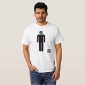 Maxx Hemstockのロゴの円ガラス Tシャツ (正面フル)