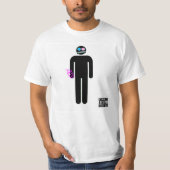 Maxx Hemstockのロゴの円ガラス Tシャツ (正面)