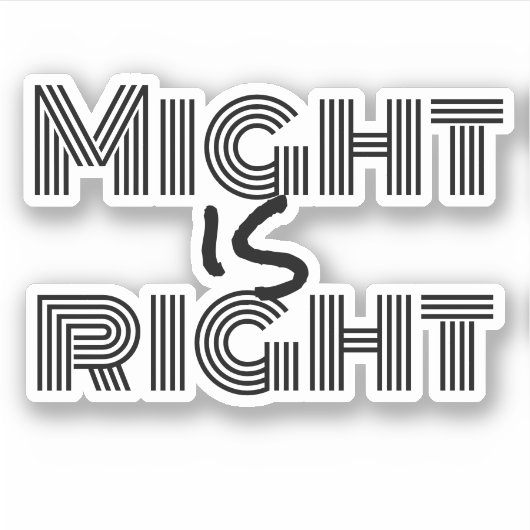 Mayは右やる気を起こさせる白の黒のステッカー シール (正面)