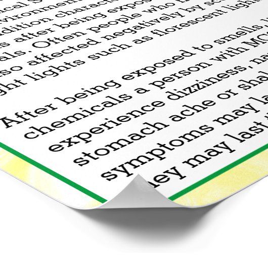 Mayは複数の化学感受性認識度 ポスター (角)