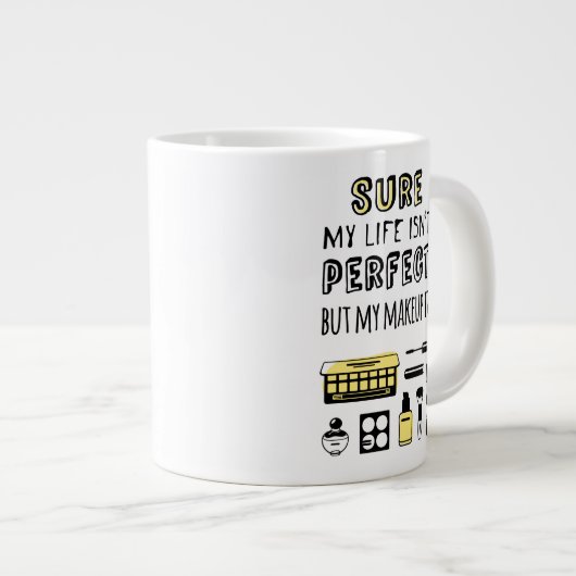 May化粧が完璧ではない ジャンボコーヒーマグカップ (正面右)