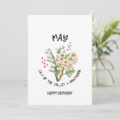 MAY誕生月花誕生日カード (スタンド正面)