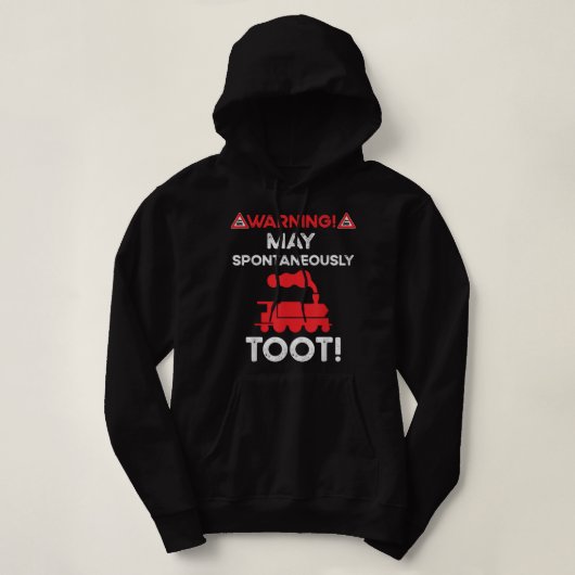 May 警告 Auterive Talk Trains Sorry I Toot パーカ (デザイン正面)