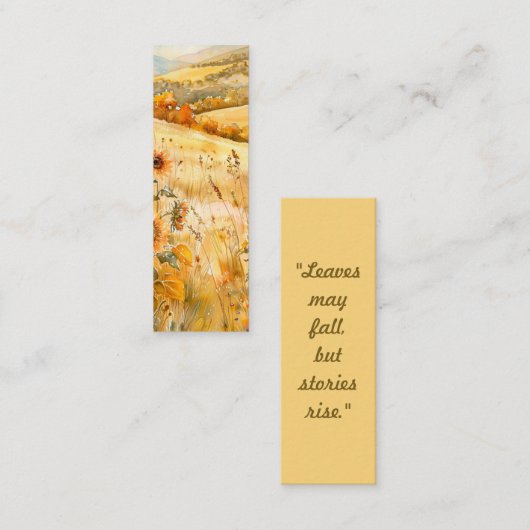 May 離れ秋But Stories Rise - Bookmark Card スキニー名刺 (正面/裏面)