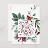 May All メリー Be & Bright ポストカード (正面/裏面)