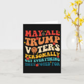 May All Trump Voters Personally Get Everything Vot カード (黄色い花)