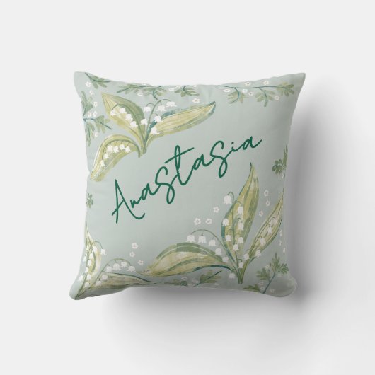 May Birth Month Daffodil Personalized クッション (裏面)