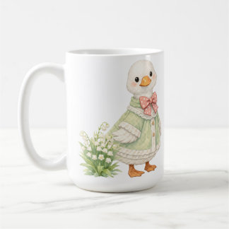 May chic Goose lily of the valley illustration コーヒーマグカップ