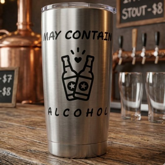May Contain Alcohol Thermal Tumbler – Funny 保温保冷タンブラー