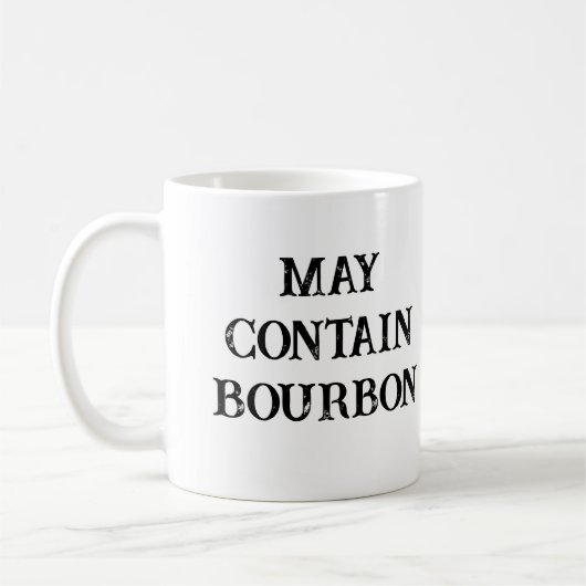 may contain bourbon funny コーヒーマグカップ (左)