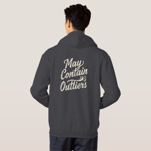 May Contain Outliers Data Men's Hoodie - Dark パーカ (裏面フル)