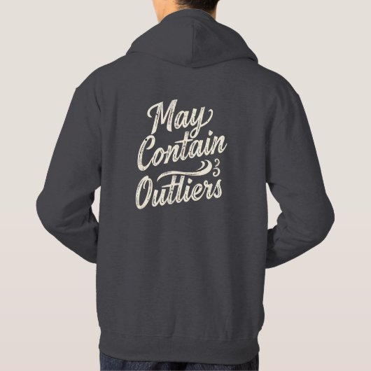 May Contain Outliers Data Men's Hoodie - Dark パーカ (裏面)