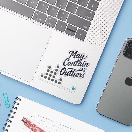 May Contain Outliers Data Vinyl Sticker (w/ Chart) シール (ノートパソコンとiPhone)