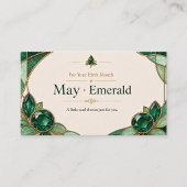 May Emerald Birthstone Shop Card 名刺