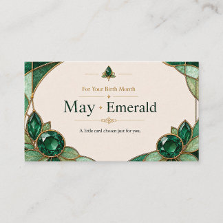 May Emerald Birthstone Shop Card 名刺