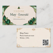 May Emerald Birthstone Shop Card 名刺