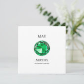 May Emerald  Personalized Birthday Card カード (スタンド正面)